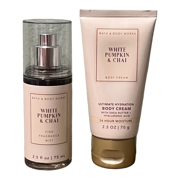 Bath & Body Works Other - 🎃 B&BW White Pumpkin & Chai 2 Piece Travel Skin Care Set 🎃